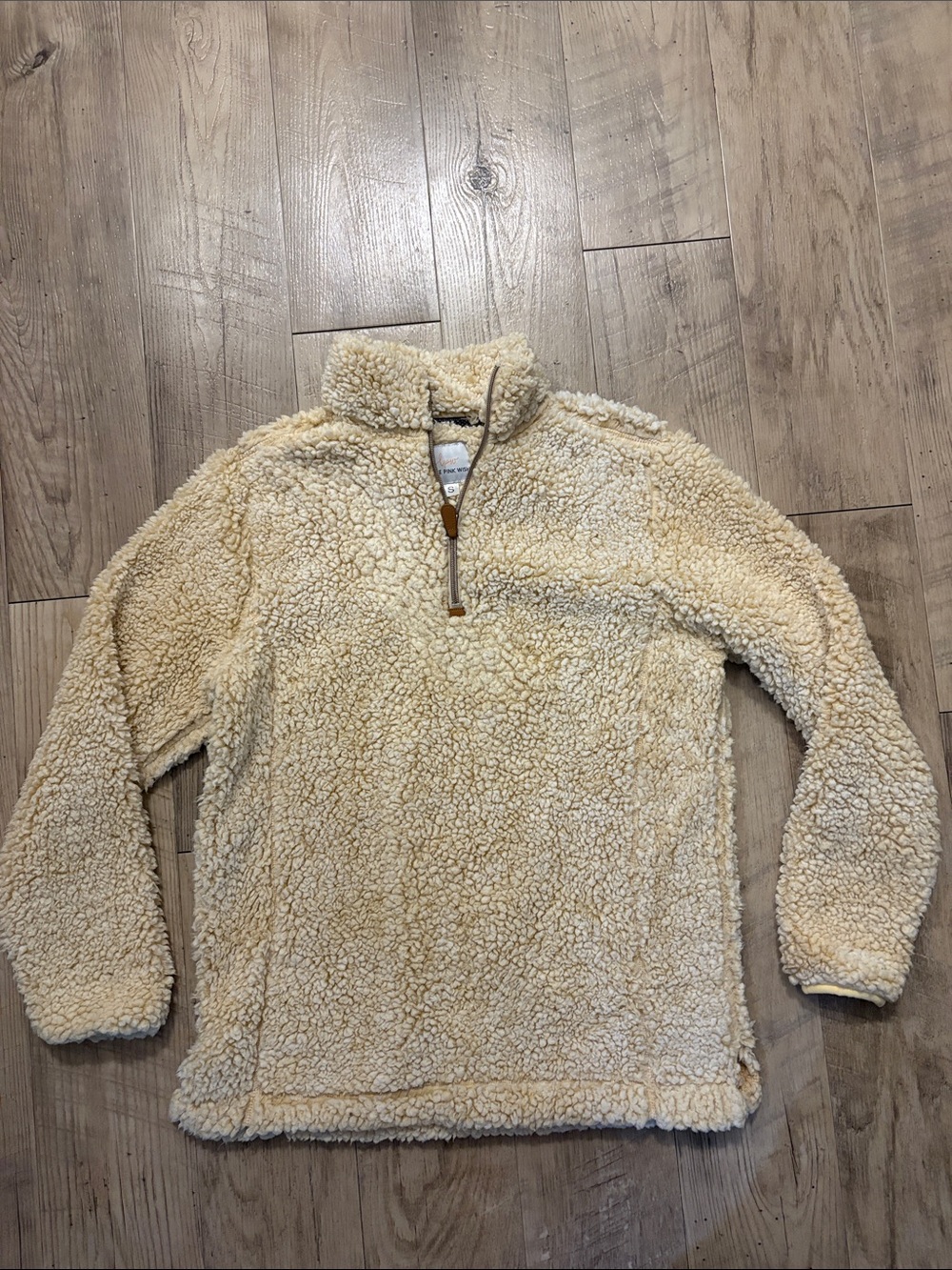 Cozy Cream Sherpa Quarter-Zip Women's Sweater